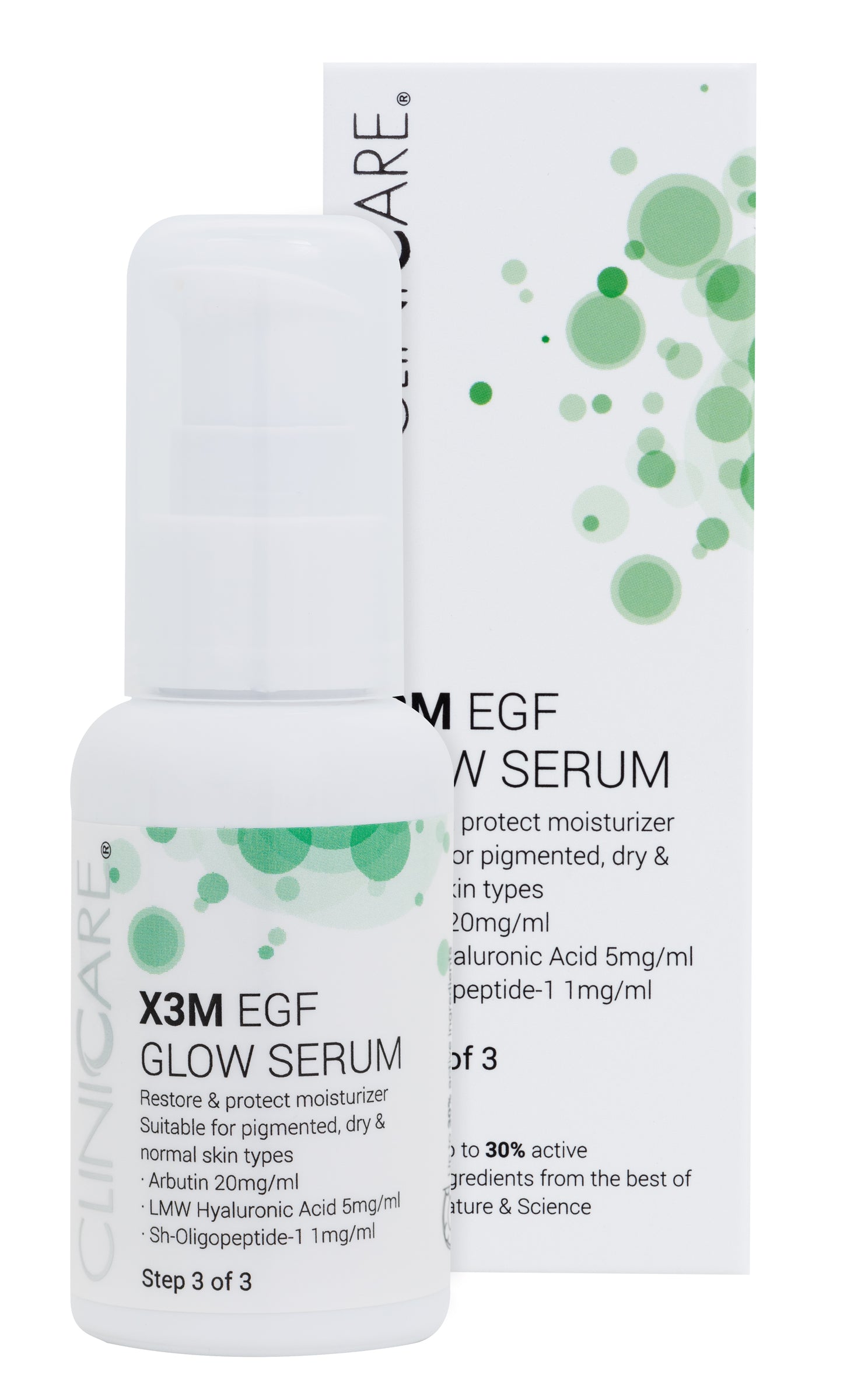 X3M EFG Glow serum moisturizer- step 3