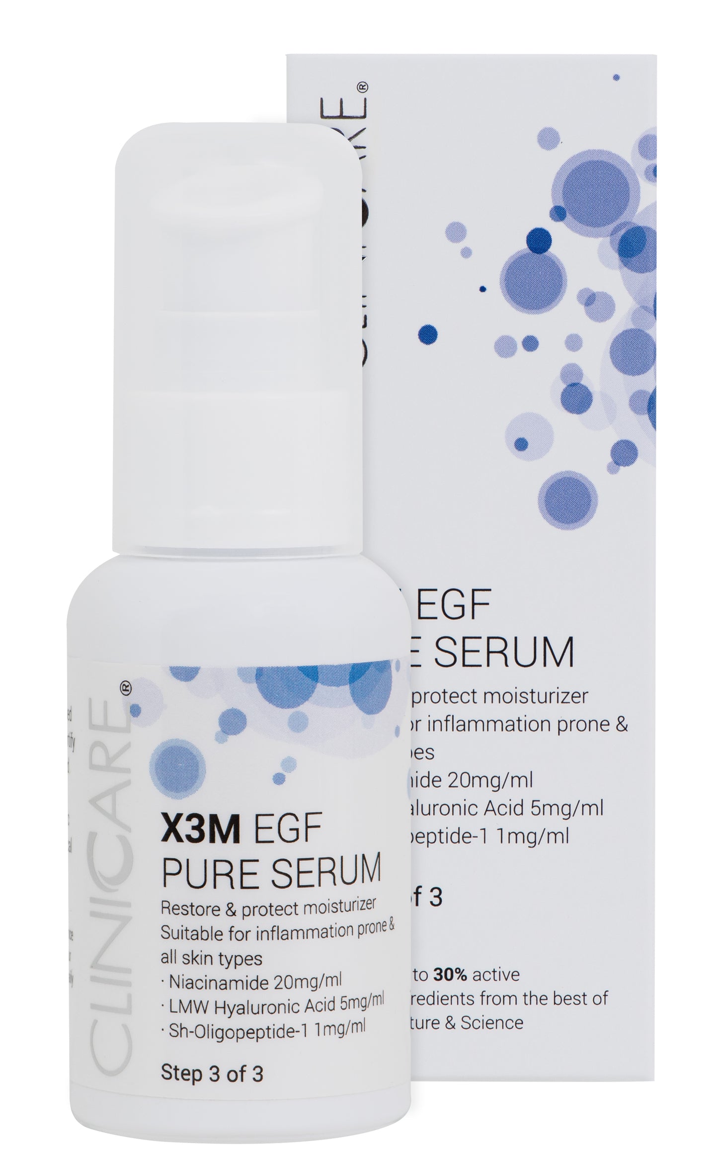 X3M EFG Pure Serum moisturizer- step3