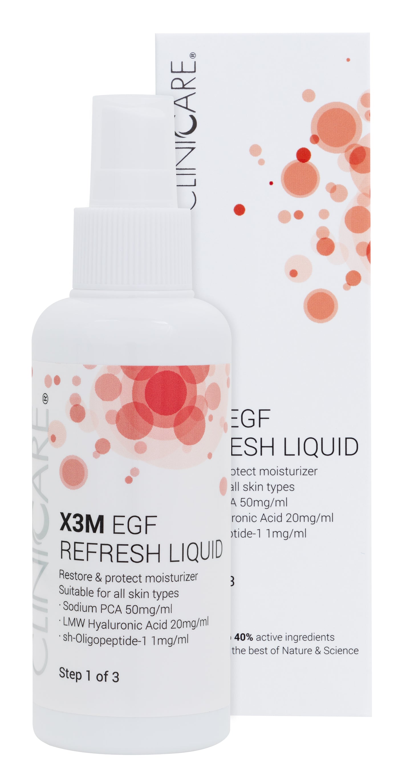 X3M EFG Refresh Liquid moisturizer- step1